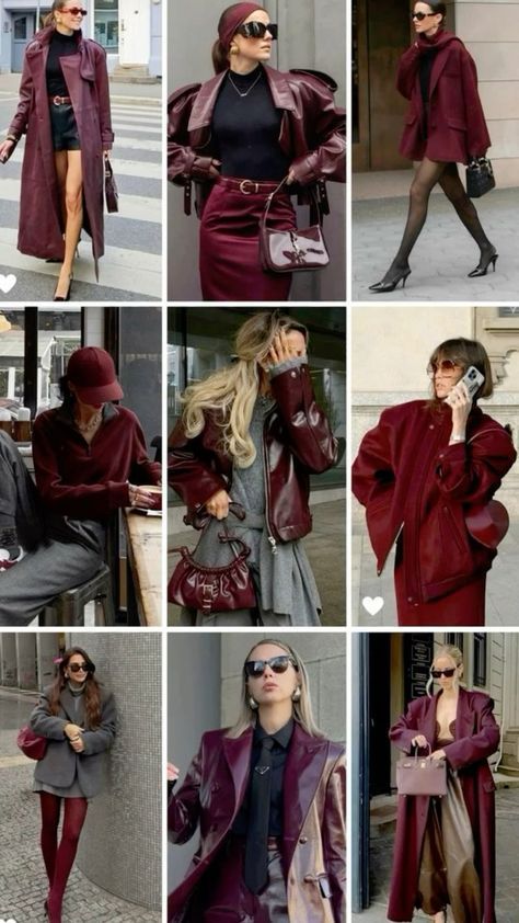 Christmas Woman Outfits, Gray Burgundy Outfit, Style 2025 Trends, Winter 2025 Outfits Trends, Colors That Go With Burgundy Clothes, Winter Fashion Outfits 2024 Women, Fashion Winter 2023 2024, Casual Office Outfits Women Fall 2024, Fall Winter Outfits 2025 Trends