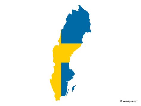 Flag Map of Sweden | Free Vector Maps Sweden Map, Outline Format, Sweden Flag, Norway Flag, County Map, Map Vector, Folk Tales, Instagram Highlight Icons, Scandinavia