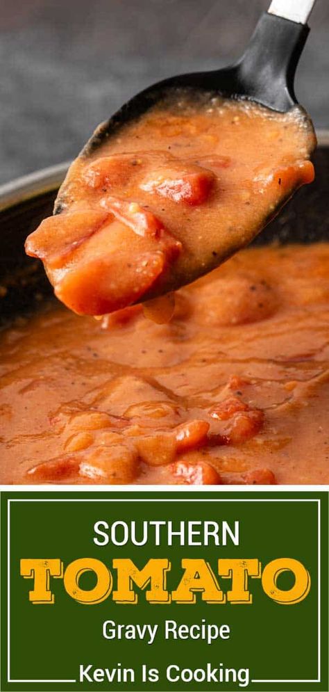 Southern Tomato Gravy Recipe Sausage In Tomato Gravy, Easy Tomato Gravy, Rice And Tomato Gravy, Tomato Gravy Recipe Southern Easy, Tomato Gravy Recipe Southern, Giblet Gravy Recipe Southern, Tomato Gravy Recipe, Apartment Recipes, Best Sauce Recipe