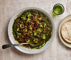 Recipes for New Year gatherings: Yotam Ottolenghi’s shareable dishes | Food | The Guardian | Palak Paneer Saag Paneer Recipe, Saag Paneer, Paneer Cheese, Paneer Recipe, New Year's Food, Paneer Recipes, Spinach And Cheese, Indian Dishes, Garam Masala