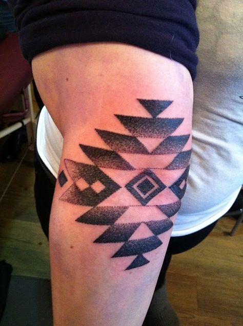 navajo-like Pendleton Tattoo, Navajo Tattoos, Navajo Tattoo, Native American Tattoos, Native American Print, Native Tattoos, Elbow Tattoos, Pretty Tattoos For Women, American Tattoos