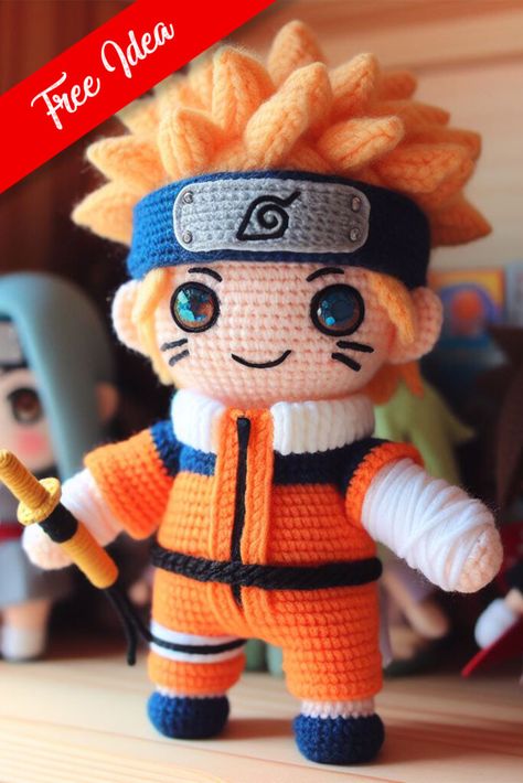 Crochet Naruto Pattern Free, Crochet Naruto Pattern, Naruto Crochet Pattern Free, Naruto Crochet Pattern, Anime Amigurumi Free Pattern, Anime Crochet Patterns Free, Crochet Naruto, Naruto Amigurumi, Anime Amigurumi