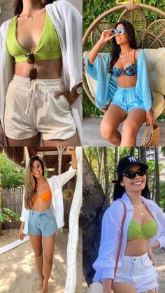 Resort Outfit Ideas Summer, Outfits Para Cancun, Goa Fits, Goa Outfits, Cancun Outfits, Short Praia, Beachy Outfits, Cruise Outfits, Pinterest Fashion