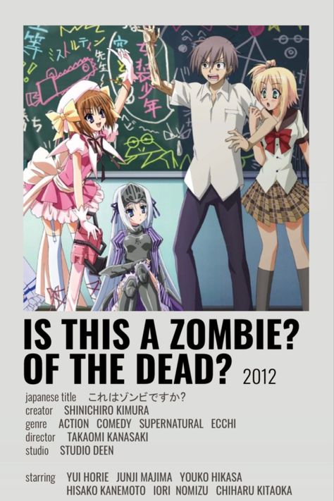 Is This A Zombie Anime, Is This A Zombie, Zombie Apocalypse Poster, Anime Zombie, Zombie Movie, New Disney Movies, Anime Suggestions, Anime List, Anime Group