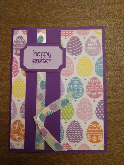 Easter Cards Diy, Easter Greeting Cards Handmade, Kids Easter Cards, Diy Easter Cards, Stampin Up Easter Cards, Handmade Greeting Card Designs, Easter Cards Handmade, Creative Birthday Cards, Happy Easter Card