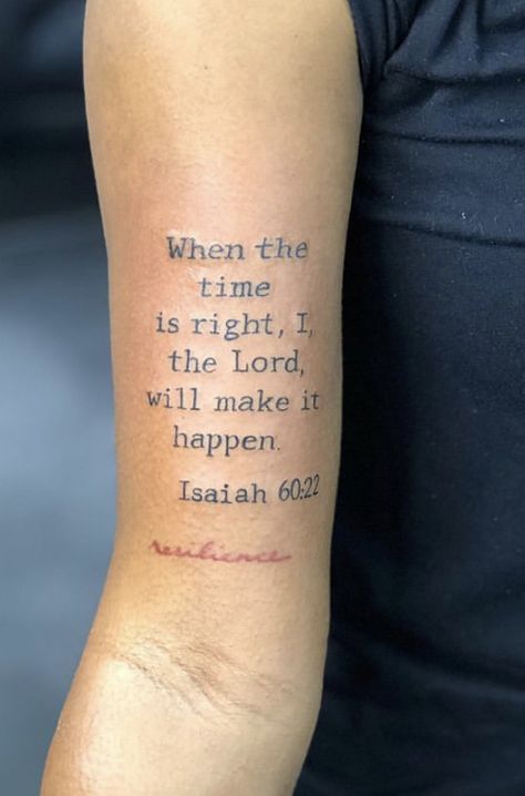 Isaiah 35:10 Tattoo, Bible Script Tattoos For Women, Bible Verse Arm Tattoos For Women, Shoulder Tattoos For Women Bible Verse, Upper Arm Bible Verse Tattoo, Thigh Bible Verse Tattoo, Bible Verse Tattoos For Women On Thigh, Isaiah 40 31 Tattoo Women, Verses Tattoos For Women