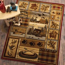 Cabin Rugs, Lakeside View, Stil Rustic, Black Forest Decor, Style Rustique, American Country, Living Room Carpet, Black Forest, Rustic Country