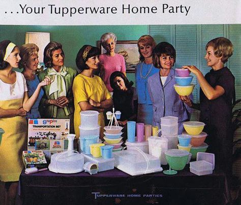 1960's Tupperware Party Tupperware Party Ideas, Tupperware Recipes, Great Inventions, Retro Ads, Happy Earth, Retro Pop, Keno, Vintage Tupperware, History Lessons