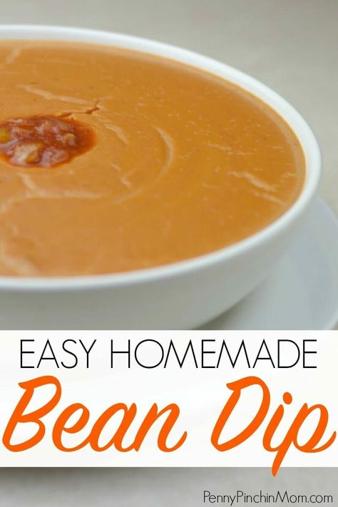 Easy homemade bean dip recipe that is simple enough for any day of the week. It is also perfect for your party, BBQ or other get together. This Mexican bean dip is packed full of flavor. #Mexicanrecipes #beandip #dips #partyfood Best Bean Dip, Homemade Bean Dip, Mexican Bean Dip, Bean Dip Recipe, Bean Dip Recipes, Homemade Beans, Snacks List, Bean Salsa, Best Beans