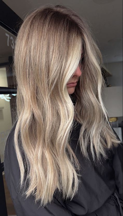 Blonde Hair Going Darker For Fall, Going From Dark To Blonde Hair, Blended Natural Blonde, Low Maintenance Lived In Blonde, Blonde With Lots Of Dimension, Rooted Lived In Blonde, Bronde With More Blonde, Lived In Blonde 2023, Blonde Balayage Lived In