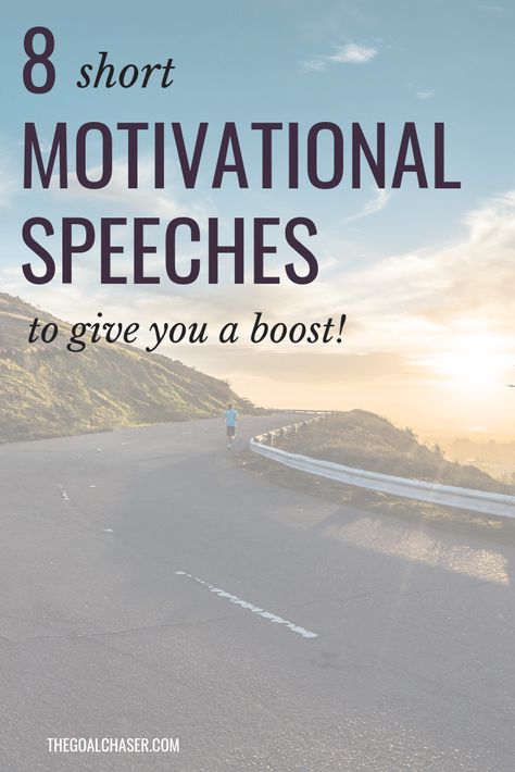 Do you love motivational speeches but sometimes don’t have the time to listen to an hour-long speech? Here are 8 very short motivational speeches that inspire! All under 7 minutes long. via @thegoalchaser Best Speeches Of All Time, Motivational Speeches For Students, Short Speech For Students, Motivational Speeches Inspiration, Speeches Inspirational, Motivational Speech For Students, Interpret Dreams, Staff Engagement, Motivation Speech