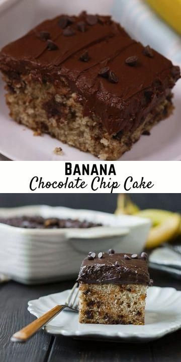 video showing how to make a banana chocolate chip cake Mexican Hot Chocolate Cake, Chocolate Cream Cheese Frosting Recipe, Homemade Banana Cake, Banana Chocolate Chip Cake, Easy Cake Recipes From Scratch, Chocolate Chip Cake Recipe, Chocolate Pudding Desserts, Flourless Chocolate Cookies, Banana Cake Recipes