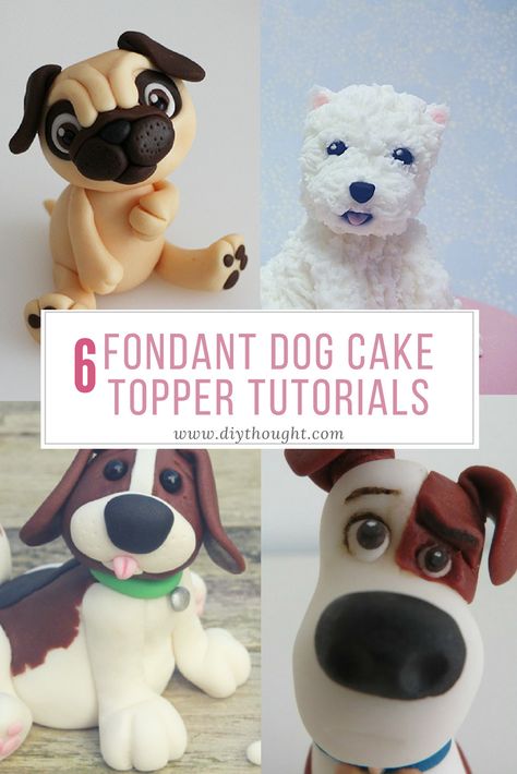 Create a dog lovers dream cake with these 6 fondant dog cake topper tutorials. Cake decorating can be overwhelming but the great thing about creating fondant cake toppers is they can be made ahead of time giving you plenty of time to perfect that pooch. Following step-by-step instructions, you will be amazed at what youRead More Fondant Dog Tutorial Step By Step, Cake With Dog, Fondant Dog, Puppy Cake, Dog Cake Topper, Dog Birthday Cake, Fondant Baby, Quilt Baby, Fondant Animals