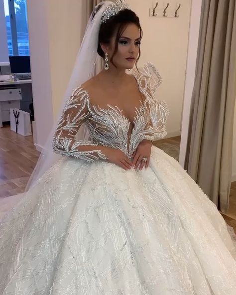 Albina Dyla, Arabian Wedding, Luxurious Dresses, Sparkle Wedding Dress, Cinderella Wedding, Pnina Tornai, Wedding Dress Guide, Sparkly Wedding, Fancy Wedding Dresses