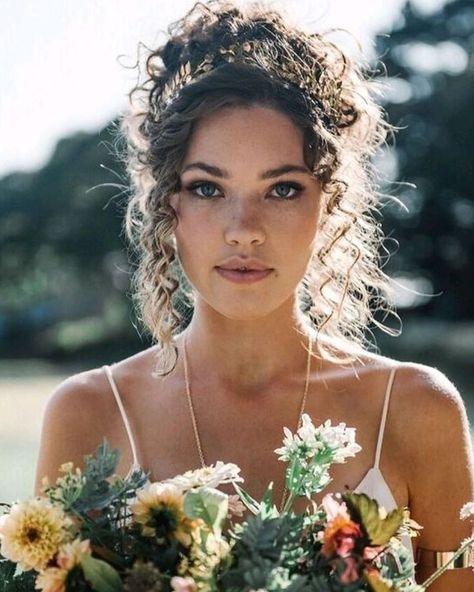 Natural Wedding Hairstyles Superb Ideas For 2022 ❤ natural wedding hairstyles updo on medium hair hairbyemmac #weddingforward #wedding #bride #naturalweddinghairstyles #weddinghairstyles Bride Hairstyles For Natural Curly Hair, Very Curly Hair Wedding Styles, Wedding Hair Down Natural Curls, Bridal Updos For Curly Hair, Romantic Curly Hairstyles Wedding, Wedding Hair For Long Curly Hair, Wedding Updo Tiara, Curly Hair Updo Bridesmaid, Natural Wavy Hair Wedding Styles