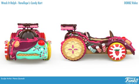 ArtStation - Vanellope's Candy Kart, Nena Ijiomah Ralph Demolka, Girls Valentines Boxes, Cub Scouts Bear, Vanellope Y Ralph, Disney Inspired Food, Candy Car, Cardboard Car, Vanellope Von Schweetz, Cute Couple Halloween Costumes