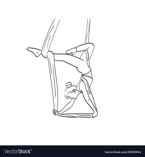 Aerial Yoga Drawing, Aerial Drawing, Background Line Art, Yoga Tree Pose, Yoga Drawing, Body Image Art, Yoga Stretching, Dancing Drawings, Creative Drawing Prompts