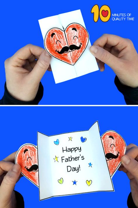 Happy Fathers Day Arts And Crafts, Dan Očeva, Fathersday Card Preschool, Father’s Day Cards For Preschoolers To Make, Fathers Fay Craft For Preschool, Father’s Day Card For Kindergarten, Father's Day Card, Father’s Day Gift Card Craft, Fathers Day Art