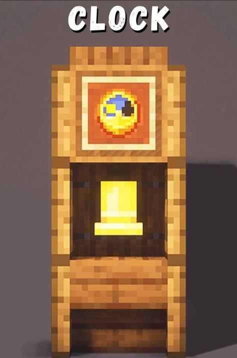 Villager Breeder, Minecraft Clock, Minecraft Villager, Clock Ideas, Minecraft Stuff, Minecraft Building, Minecraft Designs, Clock Design, Minecraft