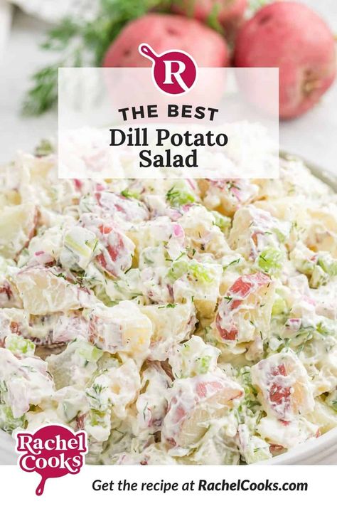 Dill Pickle Potato Salad Recipe, Dill Potato Salad Recipe, Traditional Potato Salad, Dill Potato Salad, Herbed Potato Salad, Red Skin Potato Salad, Dill Potato, Salad With Dill, Ranch Potato Salad