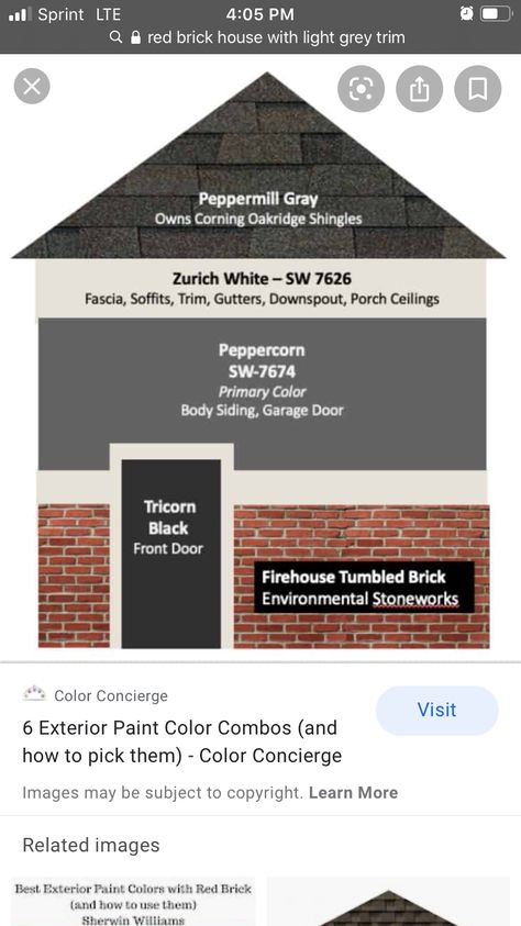 Red Brick House Black Garage Door, Red Brick Black Door, Brick House Black Garage Door, Garage Door Red Brick House, Black Gutters Red Brick House, Tricorn Black Front Door, Black Gutters, Black Garage Door, Black Garage