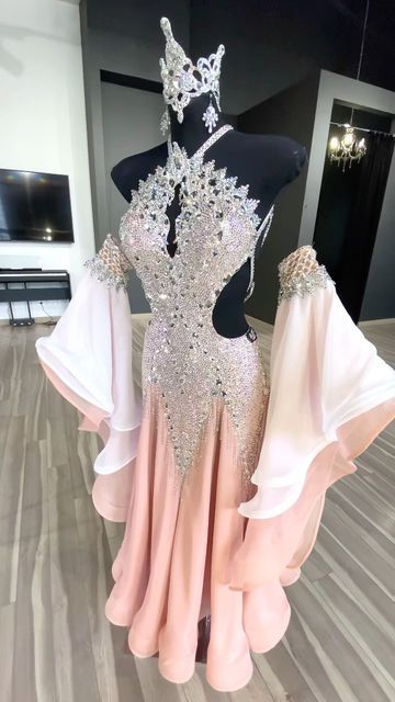 Ballroom Dress Gowns, Ballroom Dress Inspiration, Standard Dance Dress, Dance Competition Dress, School Dance Dresses, Ballroom Costumes, Latin Ballroom Dresses, Competition Dress, Latin Dance Dresses