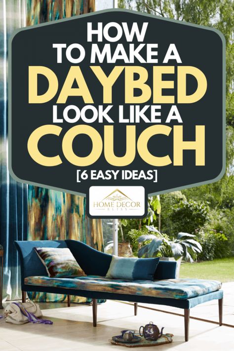 Daybed Bedding Sets Office, Twin Bed Couch Living Room, Queen Size Day Bed Ideas, Daybed From Twin Bed, Living Room With Daybed Couch, Queen Mattress As Couch, Daybed Couch Styling Ideas, Day Bed Into Couch, Day Bed In Playroom Ideas