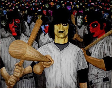 A painting of the Baseball Fury Gang The Warriors Baseball Furies, Baseball Furies, Warrior Movie, Canvas Art For Sale, Sports Painting, Movie Artwork, Arte Punk, Horror Artwork, The Warriors