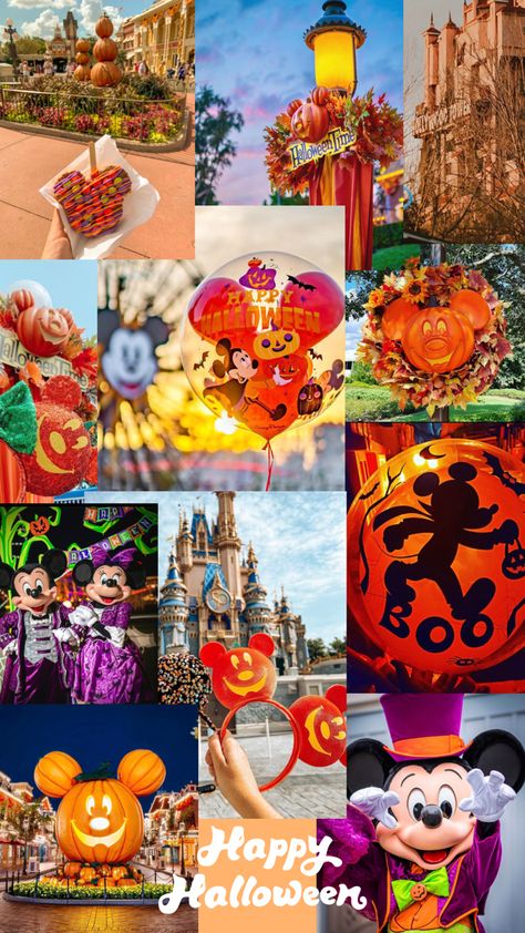 Disney themed Halloween wallpaper Disney Halloween Wallpaper Aesthetic, Autumn Lockscreen, Iphone Background Disney, Iphone Wallpaper Size, Disney Fall, Disney World Halloween, Halloween Wallpaper Iphone Backgrounds, Disney Characters Wallpaper, Tema Disney