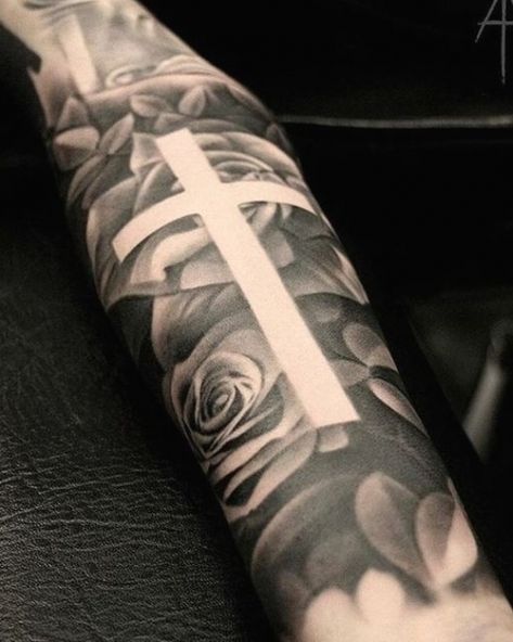 Negative Space Cross Tattoo, Cross Tattoo On Wrist, Small Cross Tattoos, Negative Space Tattoo, Verse Tattoos, Cross Tattoo For Men, Tattoo Wrist, Cross Tattoo Designs, Religious Tattoos