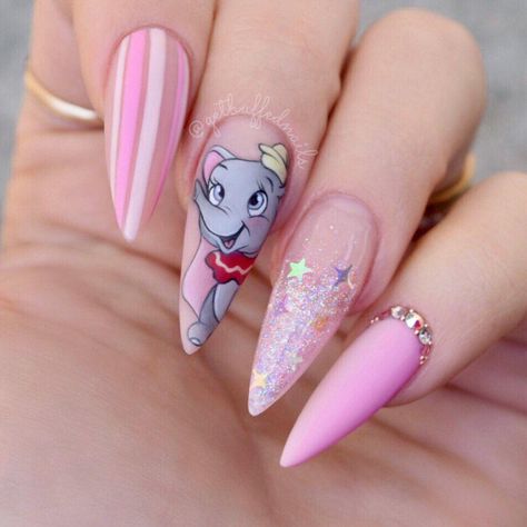 Disney Nails Acrylic, Disneyland Nails, Disney Inspired Nails, Disney Acrylic Nails, Mickey Nails, Fantasy Nails, Subtle Nails, Glamour Nails, Cute Acrylic Nail Designs