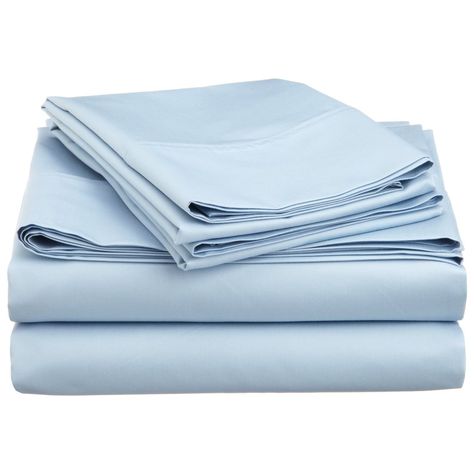 Nile Bedding Collection Luxury Hotel Bed Sheets Set Egyptian Cotton 600 Thread Count Sateen 4 PCs Sheets -Fitted Sheet Fit up to 10 Inches Deep Pocket Light Blue Solid King Size -- To view further for this item, visit the image link. (This is an affiliate link) Head Bed, Queen Bed Sheets, Egyptian Cotton Sheets, Plush Mattress, Blue Sheets, Deep Pocket Sheets, Twin Sheet Sets, Bed Sets, King Sheet Sets