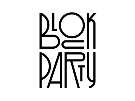 Block Party by Rafael Serra on Dribbble Block Typography, Block Logo, Graphic Design Logo Typography, Inspiration Typographie, Design Typography, Block Party, Font Inspiration, Lettering Styles, Graphic Design Layouts