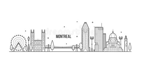 Montreal Skyline Stock Illustrations – 714 Montreal Skyline Stock Illustrations, Vectors & Clipart - Dreamstime Montreal Skyline, Montreal Travel, Canada City, City Tattoo, Line Vector, Sharpie Art, Silhouette America, City Buildings, Vector Clipart