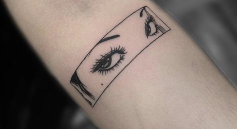 Tomie Tattoo Design, Ojos Anime Tattoo, Tomie Junji Ito Tattoo, Junji Ito Tattoo Ideas, Tomie Tattoo, Junji Ito Art, Junji Ito Tattoo, Detailed Tattoos, Half Sleeve Tattoo Stencils