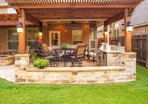 , Pergola And Outdoor Kitchen, Covered Patio Design, Outdoor Kitchen Decor, Restaurant Patio, Pergola Design, Backyard Kitchen, Backyard Retreat, Pergola Patio, Diy Pergola