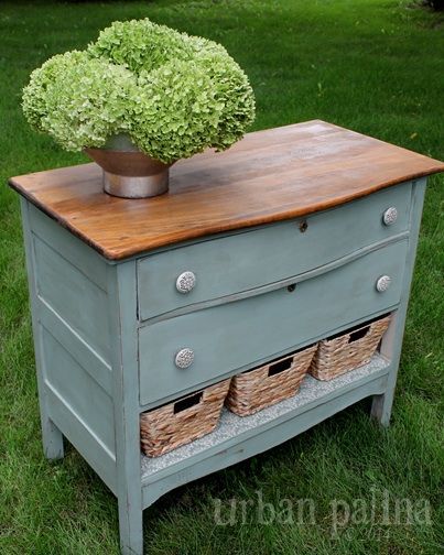 Thrift Dresser Gets a Rustic Chic Makeover Dresser Makeover Diy, Dresser Inspiration, Repurposed Dresser, Furniture Rehab, Old Dressers, Dresser Makeover, Refurbished Furniture, Furniture Restoration, Paint Furniture