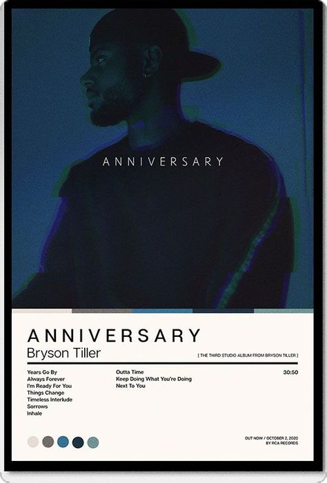 Bryson Tiller - A N N I V E R S A R Y - Album Art Poster - Home Decor - Wall Art - Tracklist - Unframed - 2 Check more at https://teezado.com/product/bryson-tiller-album-art-poster/ Anniversary Bryson Tiller Album Cover, Bryson Tiller Album Poster, Bryson Tiller Album Cover, Bryson Tiller Poster, Graphic Posters, Bryson Tiller, Picture Albums, Rca Records, Room Posters