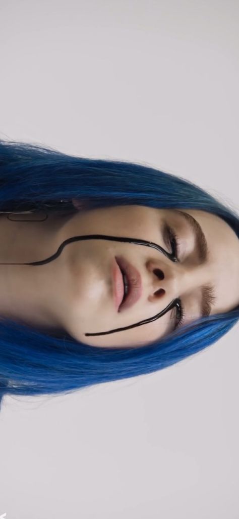 Billie Eilish Wallpaper, Blue Names, Go Wallpaper, Blue And White Shirt, Weird Art, Wallpaper Pc, Blue Hair, Billie Eilish, How To Fall Asleep