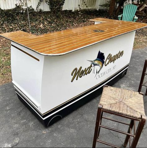 Nautical Bar Decor, Nautical Man Cave, Nautical Basement, Miami Dolphins Man Cave, Nautical Bar, Next Chapter, Ocean City, Bar Ideas, Man Cave