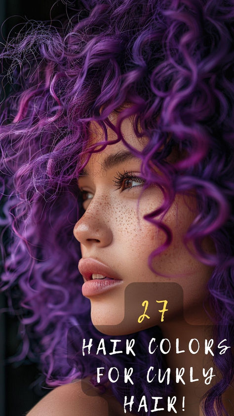 Dreaming of a new look for your curls? Click to discover 27 stunning hair color ideas perfect for curly hair. See how different shades can define and enhance your curls this season! 🌈🌀 #CurlyHair #HairColorIdeas #TransformCurls #DefineCurls #HairInspiration Curly Hair Color Ideas For Brown Skin, Oil Slick Curly Hair, Hair Color Inspo Curly Hair, Colorblock Hair Curly, Curly Hair With Colored Streaks, Short Curly Hair Peekaboo Color, Coily Hair Color Ideas, Curly Vivid Hair, Color For Curly Hair Natural Curls