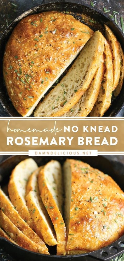 NO KNEAD ROSEMARY BREAD No Knead Rosemary Bread, Rosemary Bread Recipe, Homemade Bread Recipe, Rosemary Bread, Homemade Bread Recipes Easy, Homemade Bread Easy, Cheap Recipes, Best Bread Recipe, No Knead