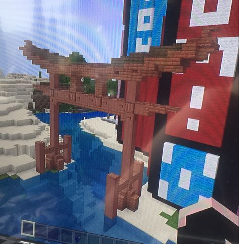 Took me like 20 minutes. It was a fun build! Tori Gate, Minecraft, Gate, Architecture, Building