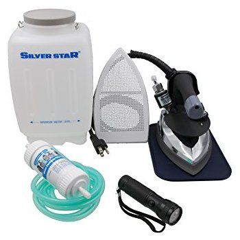 Silver Star Bottle Steam Iron ES-300 Gravity Feed Steam Iron with Non-Stick Laminate Sole Plate, Demineralizer (110 Volt) Star Bottle, Punk Decor, Iron Rest, Steam Ideas, Clothes Iron, Steam Boiler, Iron Steamer, Steam Cleaners, Steam Iron