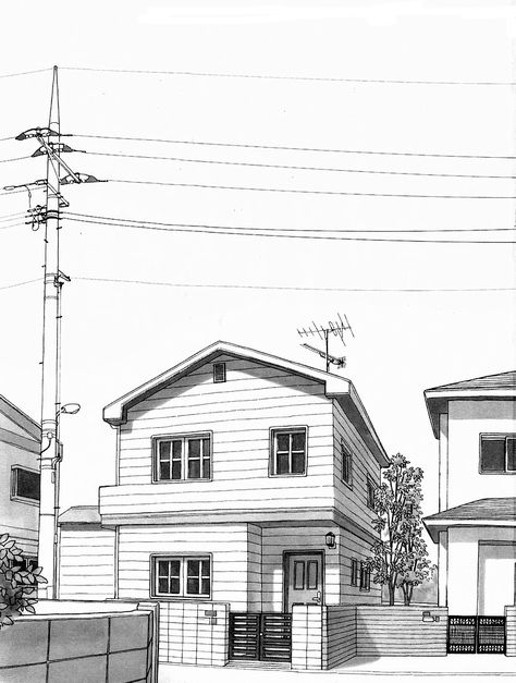 Perspective Drawing Architecture, Building Sketch, Building Drawing, Architecture Design Sketch, Perspective Art, Architecture Drawing Art, Background Drawing, Perspective Drawing, House Drawing