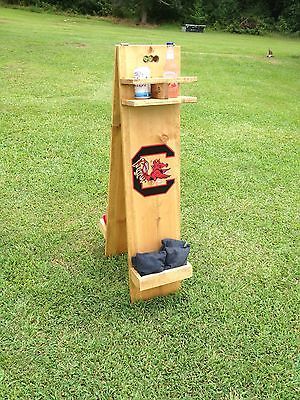 Cornhole Boards Score Tower Keeper With Drink Holder And Bag Storage Cornhole Pit Backyard, Cornhole Scoreboard, Diy Cornhole, Diy Cornhole Boards, Diy Yard Games, Corn Hole Diy, Cornhole Designs, Summer Stuff, Christmas Idea