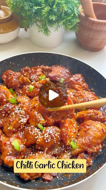 Chili Garlic Chicken Recipe, Chicken Fry, Ginger Garlic Paste, Korean Chicken, Garlic Chicken Recipes, Corn Flour, Turmeric Powder, Tomato Ketchup, Garlic Paste