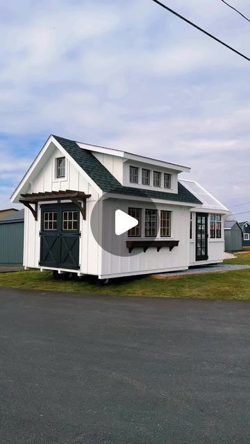 Lapp Structures LLC on Instagram: "Time to refresh some of our shed displays! You know we had to save a space for this Colonial Garden Shed + Atrium Combo!  #tinyhouse #greenhouse #sheshed #mancave #pottingshed #greenhouseideas" Cool Garden Sheds, Small Greenhouse Shed Combo, Landscape Shed Ideas, Garden Shed Tiny House, Backyard Shed Plans, Connecting Two Sheds Together, Decorating Outside Of Shed, She Shed Greenhouse Ideas, Garden Shed Landscaping Ideas