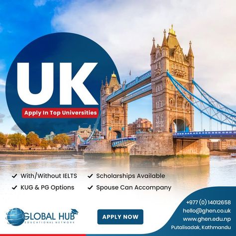 Uk Study Visa, Travel Advertising Design, Study Abroad Travel, University Of Greenwich, Study In Uk, University Of Reading, Education Consultant, Newcastle University, University Of Liverpool