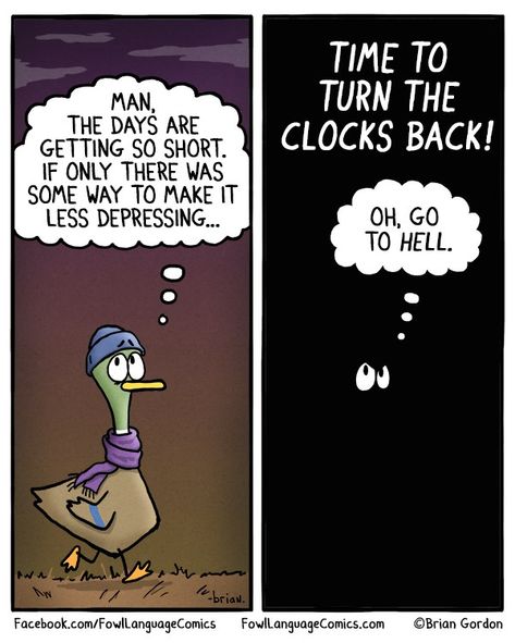 Daylight Savings Fall Back, Daylight Savings Time Humor, Sweat Quotes, Motherhood Humor, Brian Gordon, Fowl Language Comics, Daylight Saving Time Ends, Fowl Language, Parenting Comics